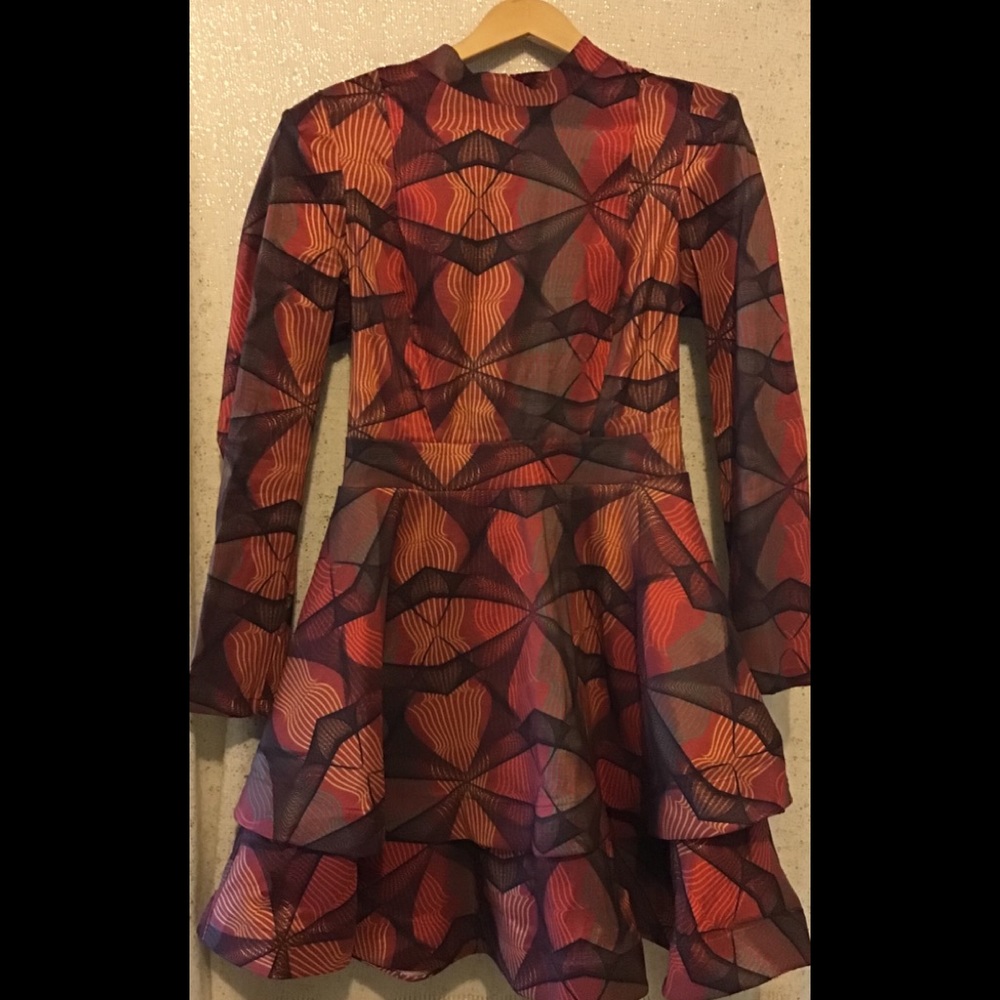 Trendy Multi-color Orange Dress
